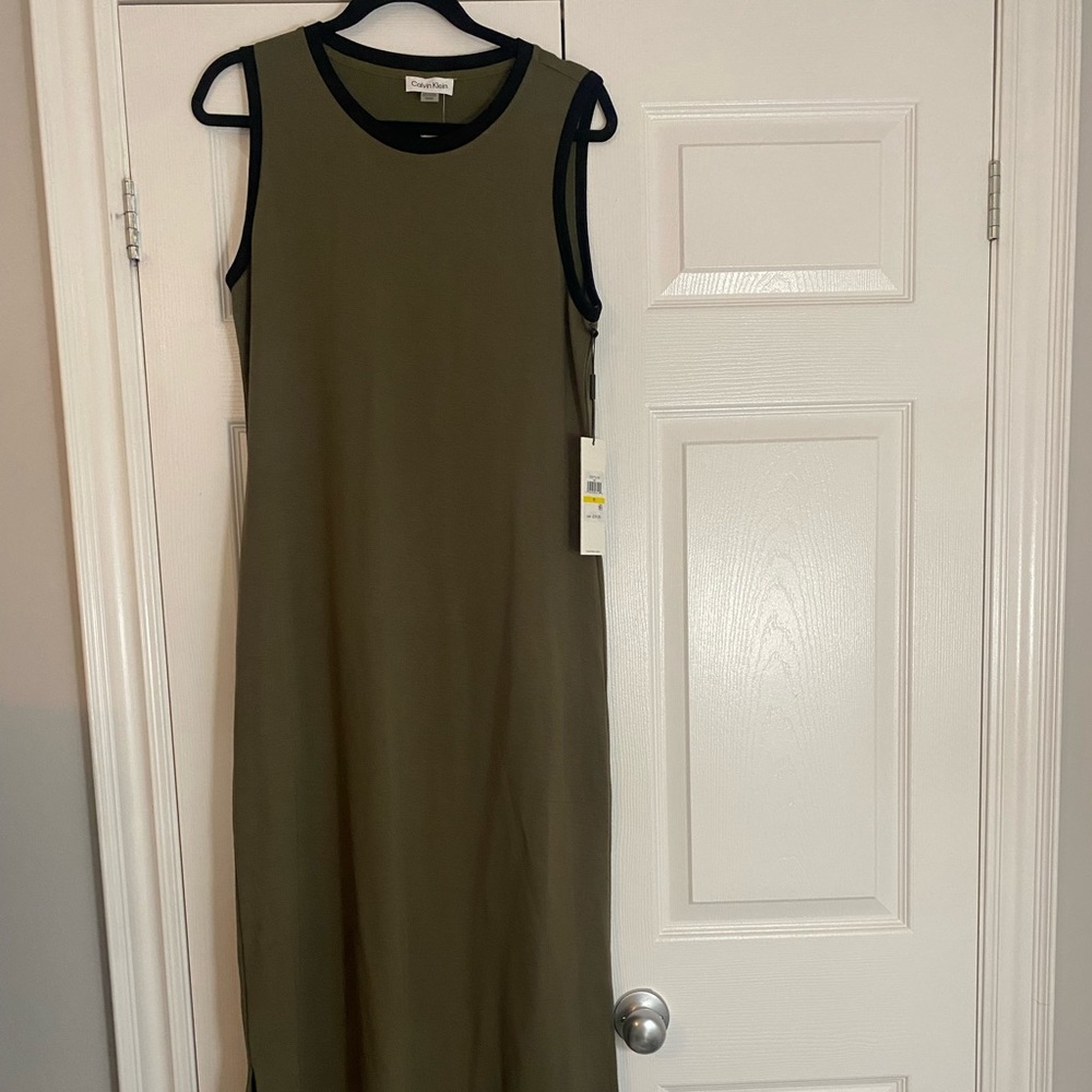Green Calvin Klein Maxi Dress